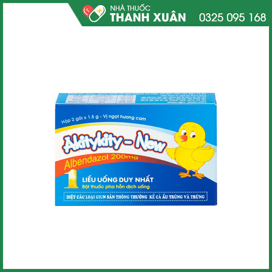 Akitykity- New thuốc điều trị nhiễm các loại giun sán và ấu trùng